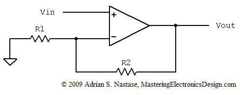 Ældre død Bytte How to Derive the Non-Inverting Amplifier Transfer Function – Mastering  Electronics Design