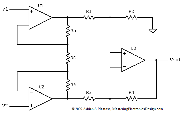 How To Derive The Instrumentation Amplifier Transfer Function