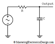 One pole network with voltage source